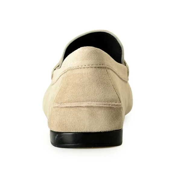 Versace Men's 100% Suede Leather Gold Medusa Driver Loafers Shoes US 12 IT 45